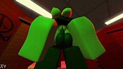 blonde snowbunny wrecked by that huge bbc monster... damn roblox