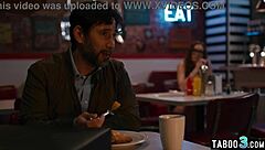 desperate katie kush bends over deepthroats throbs to save family biz on rough brunette dick