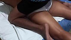 our bedroom massage turns into passionate creampie fuck quickie pov