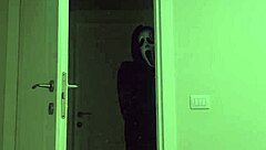 girlfriend dressed as horny ghostface sneaks in for sneaky fun