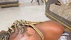 ebony hermanastra tempts horny neighbor into steamy doggystyle pounding