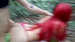 subimos la montaña y me cojo a mi guía 😏🌄💦