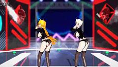 Huge tits lady in black sheer lingerie gets pounded hard! 🔥🍑