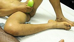 whoa this african ebony teen rides that white cucumber like a pro 🍆💦