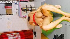 Cute desi Rumpa21 bends over for boyfriend's rough deepthroat anal in college library