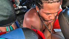 Brazilian Amateurs Orgy Inside Rolling Car