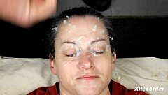 wanna drown in this brunette's bukkake facial cum explosion compilation?