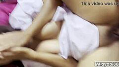 thai student slut gets creampie in uniform moans loud hiding face