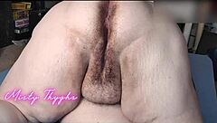 FAT HAIRY PUSSY STUFFED With Monster Dildo Machine Stretching Wet Slut Milf