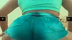 Prostitute Twerks Funk In Tiny Shorts Wedged Deep In Ass!