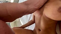 Petite blonde Zlata Shine gags on monster cock in hardcore POV face fuck then wet pounding