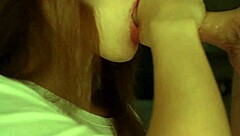 Wow! Passionate Babe's Cumshots Explode All Over Her Face and Tits!