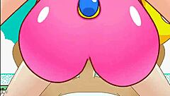 i bounce hard in peach swimsuit cowgirl ride