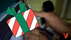 lenev8 gets her birthday gift from muscled friend and enjoys the surprise party