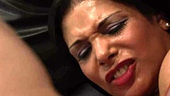 Watch this brunette latina mom suck fuck and take facial