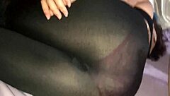 doña mary stays overnight in leggings for milf yoga latex homemade fuck on my bed?