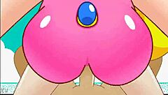 i bounce hard in peach swimsuit cowgirl ride