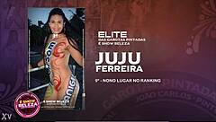 brazilian babes painted for raw oral sex action