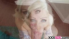 stepsis cameron dee sneaks in for homemade monster cock blowjob ride