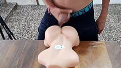 inexperienced 18+ guy tests his kinky sex toy with neighbor domination