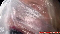 Bound Submissive Fingered Hard by Dominant in Interracial BDSM Hogtie