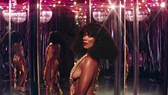 Beautiful chick grooves to music