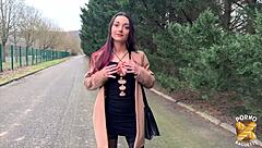 angela with big natural tits gets pounded by two french studs in lingerie