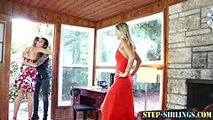 me and stepcousin lesbians fingering licking pussies in hd threesome fun