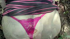 Hot Blonde Milf Fucks Bareback in Park Cum on Ass Then Keeps Going