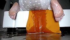 cute teen masturbates squirts hard in bathtub waiting for her partner's eyes