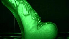 sticky slimy glove handjob teasin dildo play got me so messy ugh