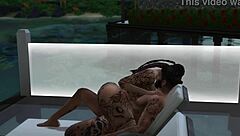 in sims 4 tattooed tierra gets fucked hard by the pool