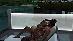 in sims 4 tattooed tierra gets fucked hard by the pool