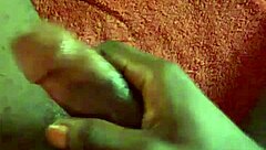 jerking my huge cock all over in the bedroom