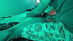 couple's homemade massage turns to dildo play in part one