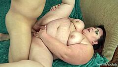 that tubby bbw bella bendz spreads her huge tits and fat ass as she gets her plump pussy drilled deep