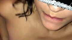 Delivery guy with huge cock pounds hot Brazilian housewife right in front of her cuckold husband