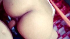 my boyfriend fucks my hairy pussy deep then creampies me hard riding him