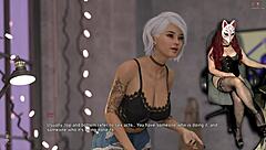 narrative of girls stepping into cosplay undressing and teasing in playful group game