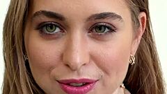 lesbian shares intimate oral moments with her cute brunette imaginary friend