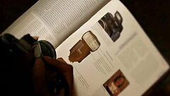 she lures the nerdy guy then pounds his cock missionary style rough.