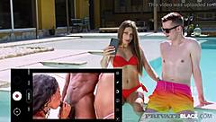 i finally got anya krey and scarlett's shaved holes on my monster black cock at beach