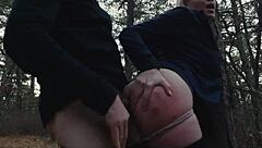 Bubble Butt Milf Crawls Woods for Rough Anal Submission