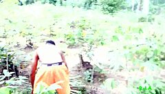 bush girl with big black cock hairy pussy rewards palm harvester's monster fuck outdoors.