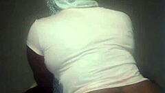 ebony stepsis spreads big ass for monster bbc pounding