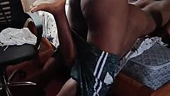 Full hardcore doggystyle ravages petite village girl in sheer top moaning loud.