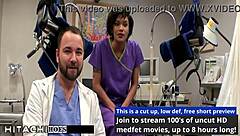 freshman jackie banes spreads legs as nurse forces hitachi vibrator deep for mandatory gaping orgasm