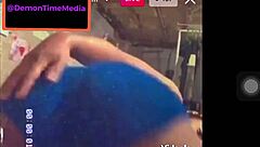 Ebony teen shakes big ass on webcam demon time