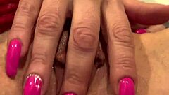 Wife's Oiled Body Close-Up Masturbation Orgasm