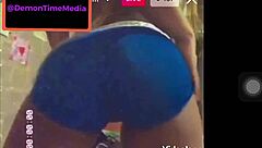 Ebony teen shakes big ass on webcam demon time